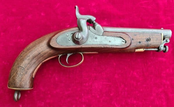 A rare British military .58 calibre percussion Coastguard pistol dated 1849. Ref 3440